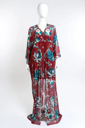 Floral Sheer Silk Caftan