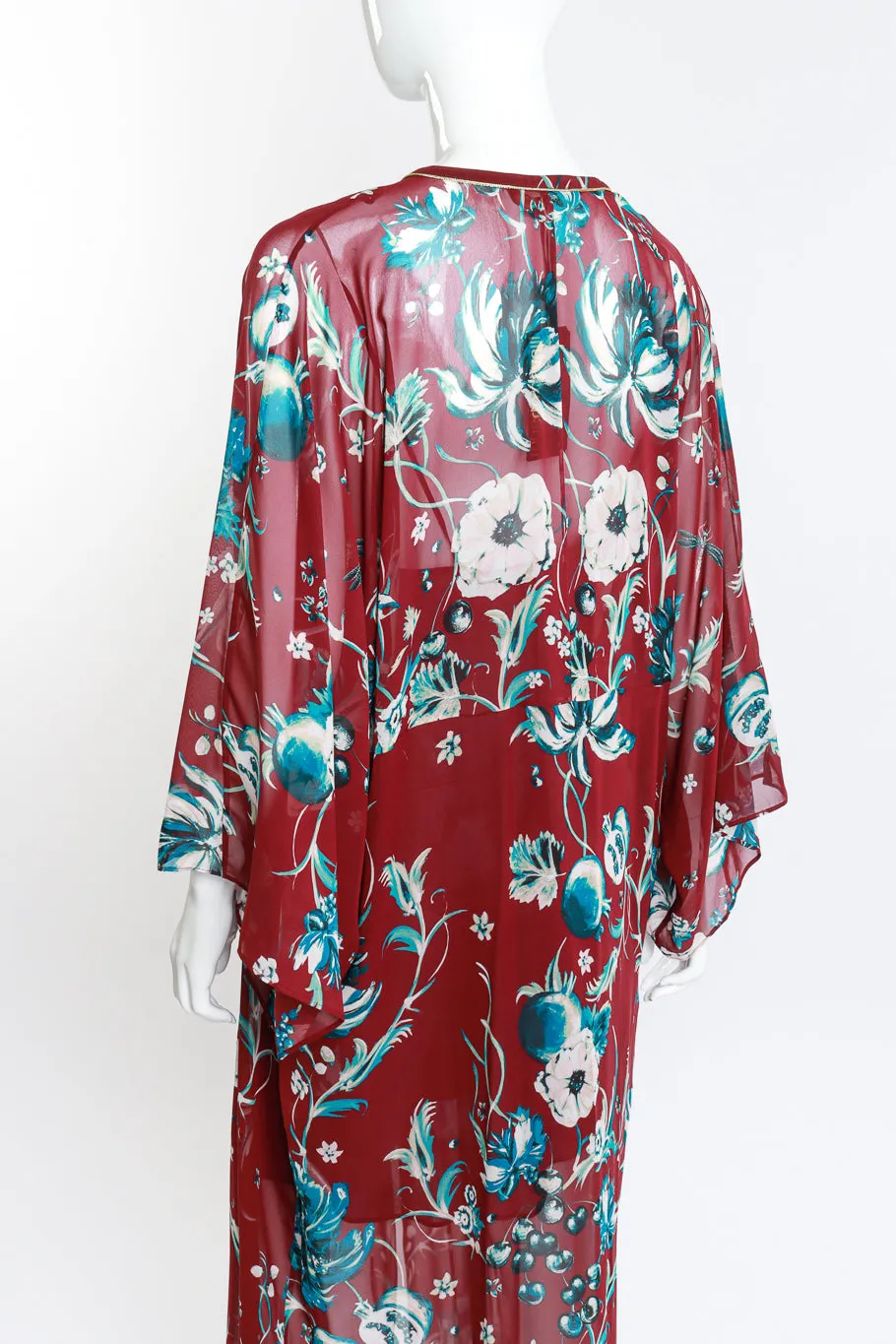 Floral Sheer Silk Caftan