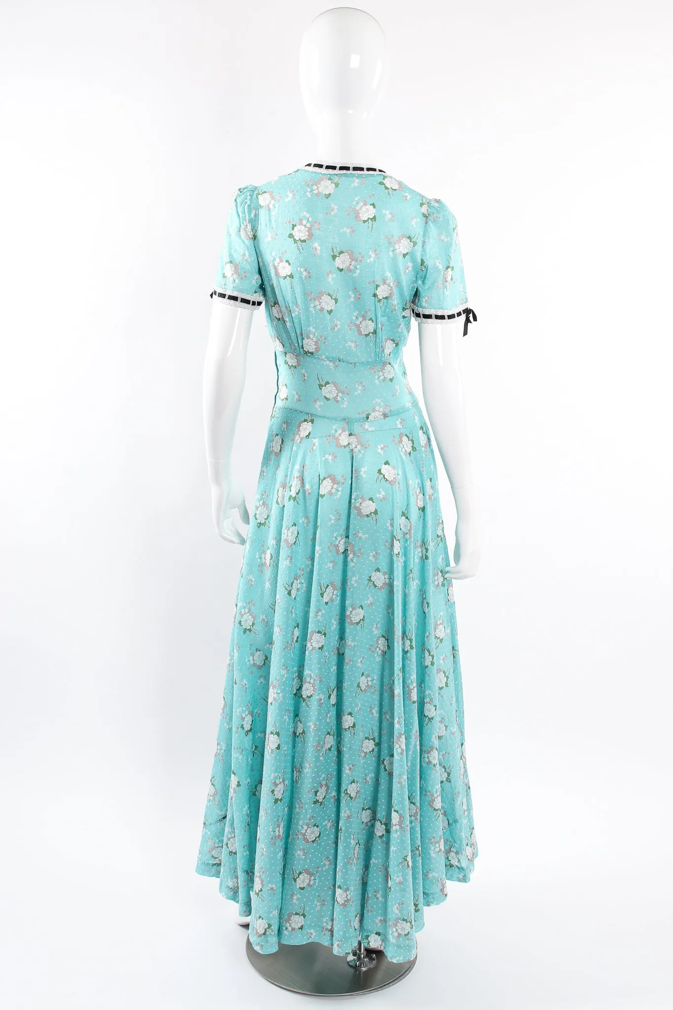 Floral Swiss Dot Maxi Dress