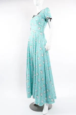 Floral Swiss Dot Maxi Dress