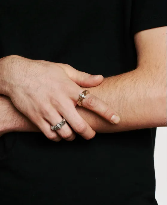 FOPE 'Flex'it' Diamond Bar Stretchy Ring