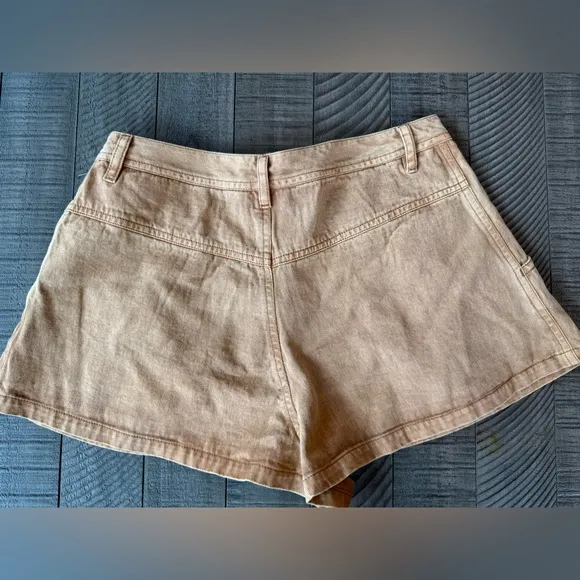 Free People Pleated Rust Short Women’s Size 4 (NWOT)