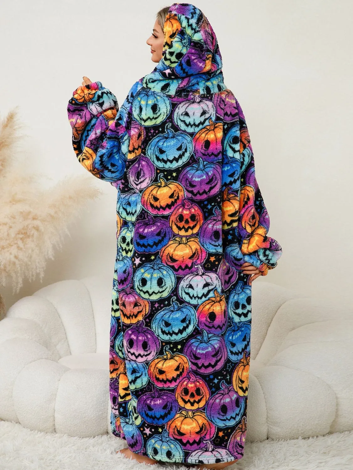 Fuzzy Hooded Lounge Dress