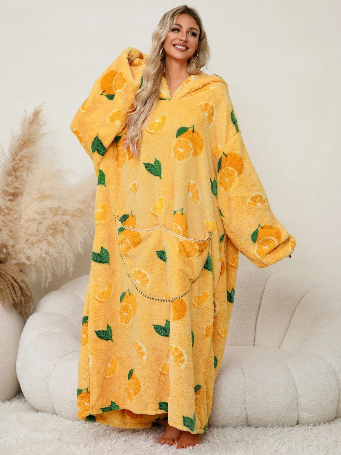 Fuzzy Hooded Lounge Dress