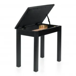 Gator Deluxe Wooden Keyboard & Piano Bench with Flip-Up Storage Compartment