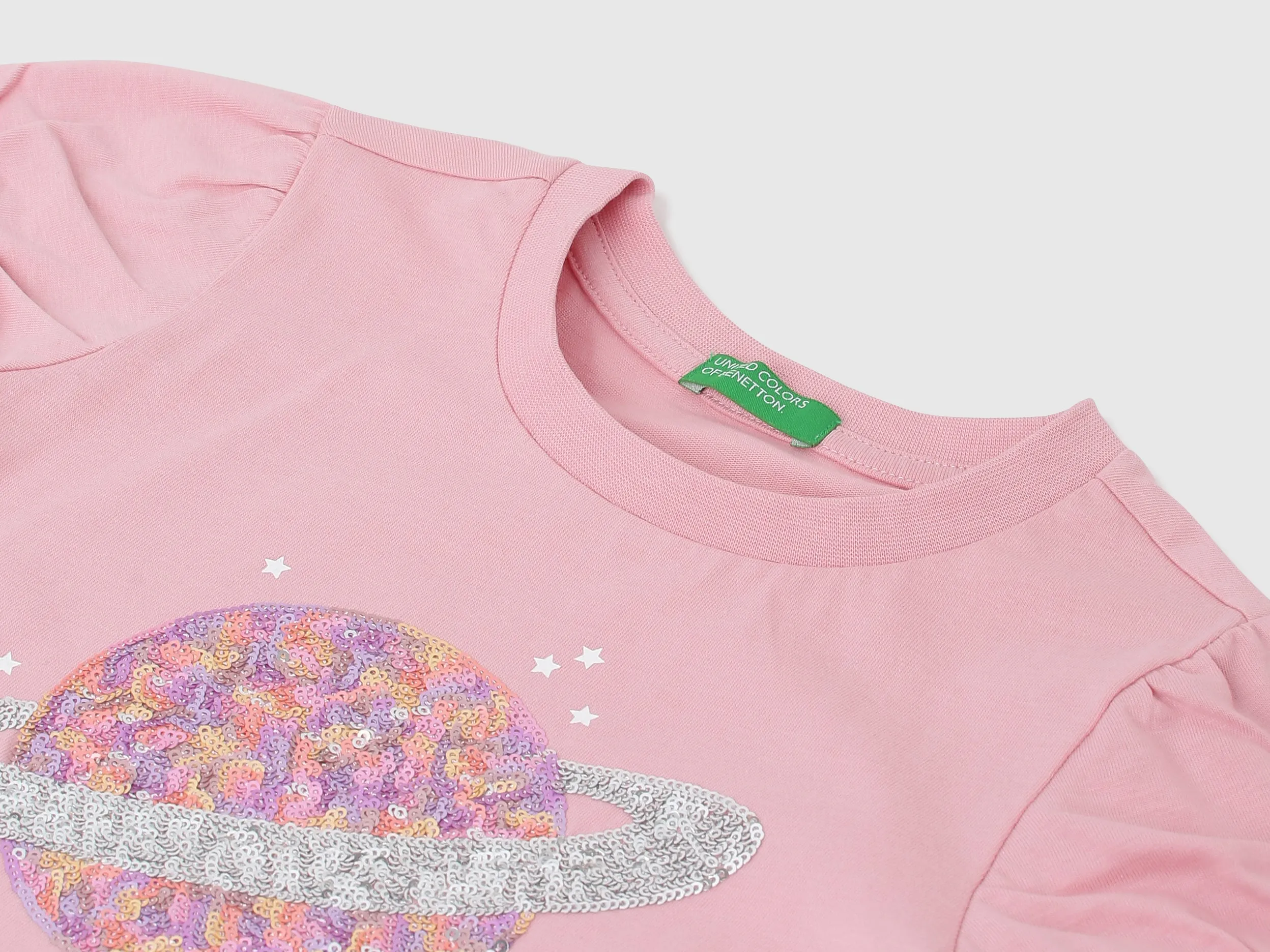 Girls Embellished Round Neck Top