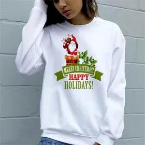 Graphic long Sleeve Shirts Happy Holidays
