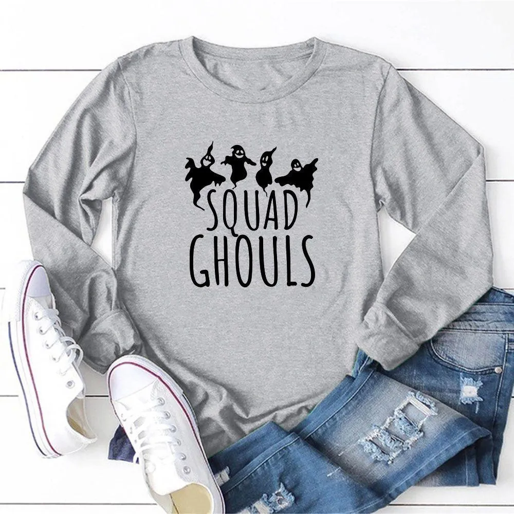 Graphic long Sleeve Shirts Squad Ghouls