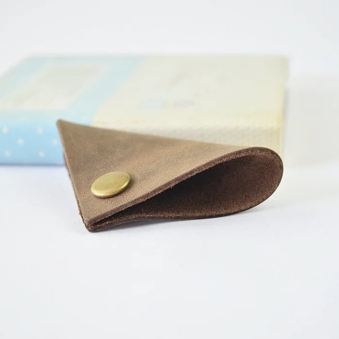 Handmade Genuine Natural Leather Earphone Holder, Earphone Organizer, Cable Keeper D08