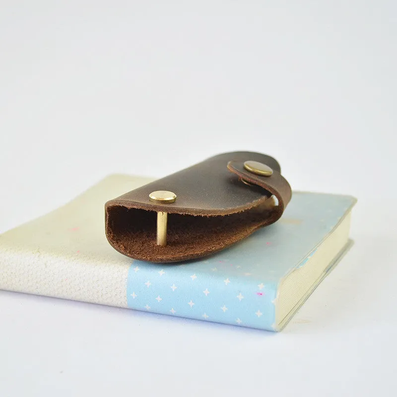 Handmade Genuine Natural Leather Key Holder, Leather Key Organizer, Leather Key Chain E01