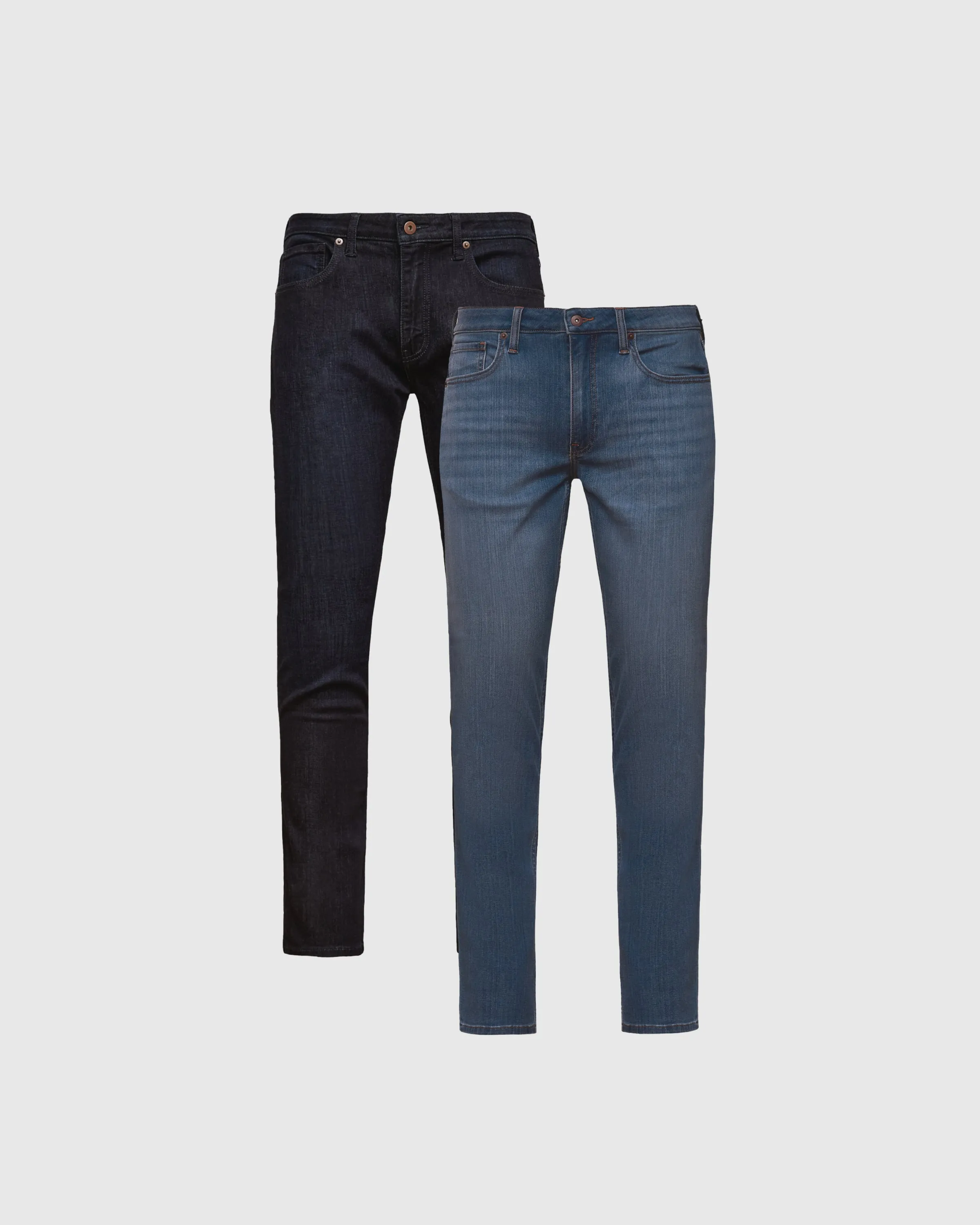Indigo & Medium Wash Slim Comfort Stretch Jeans 2-Pack