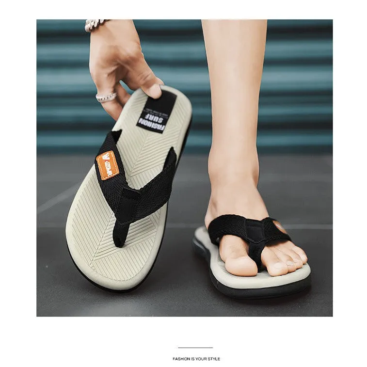 INSTOCK-Men's outer wear anti-slip anti-odor men's flip-flops