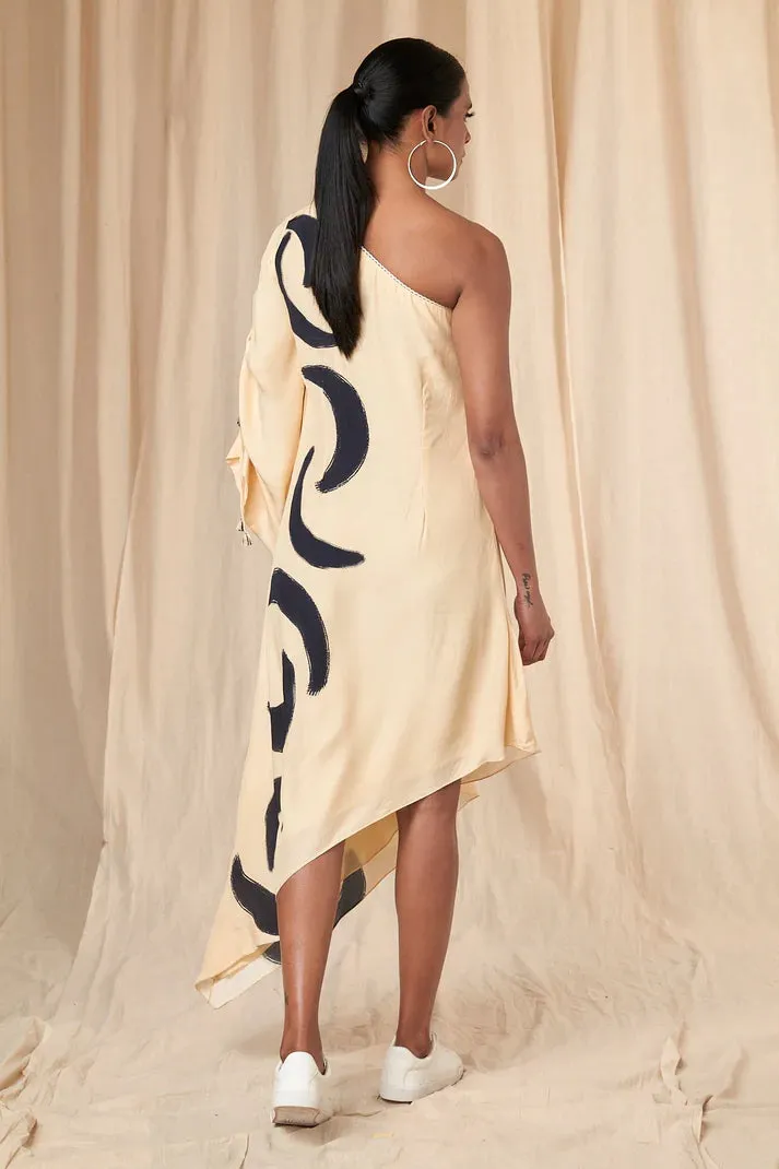 Ivory Mooncrest One Shoulder Dress
