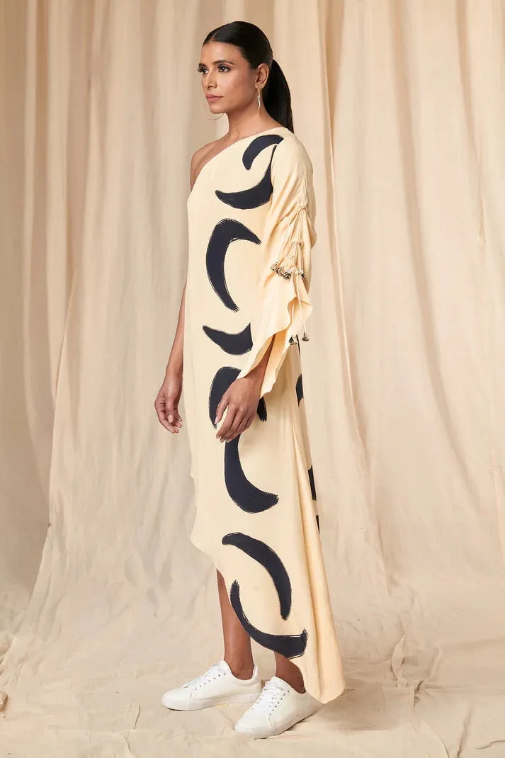 Ivory Mooncrest One Shoulder Dress