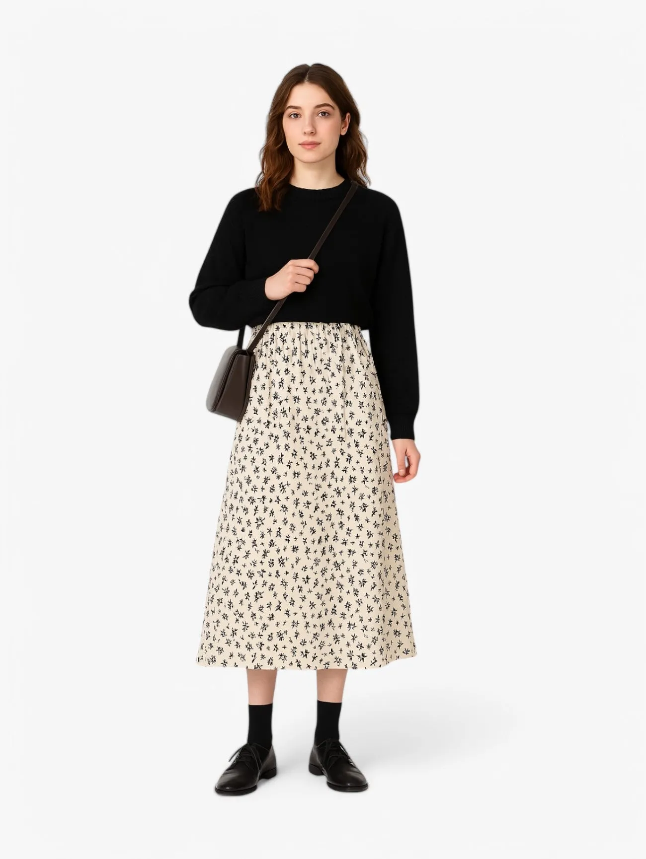 Jada | Women’s Print A Line Pull On Summer Midi Skirt