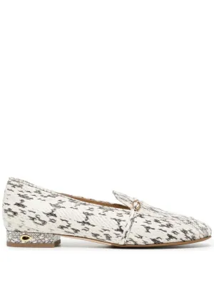 Jennifer Chamandi snakeskin print loafers