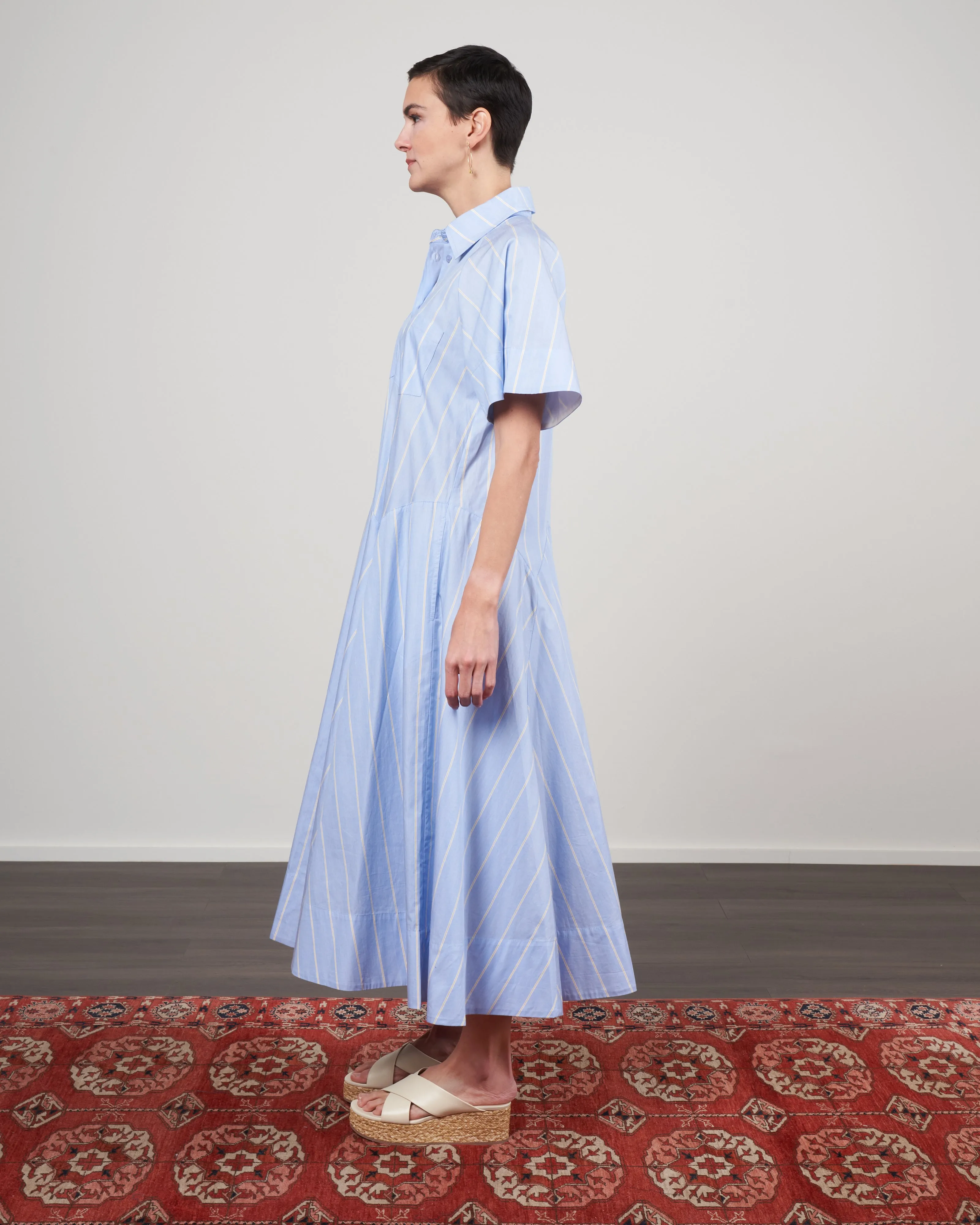 jerry dress - chambray lemon