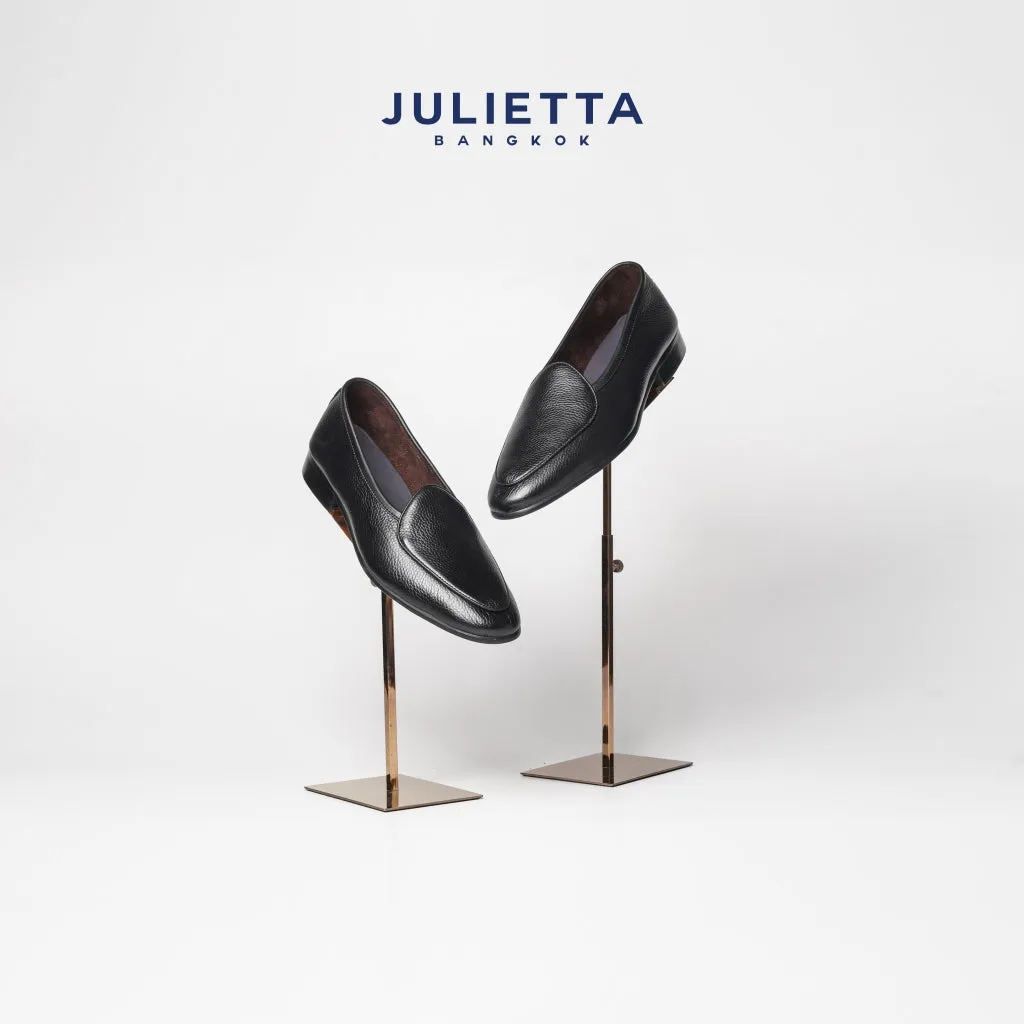 JULIETTA - Belgian Loafer Calfskin : Black (Unlined)