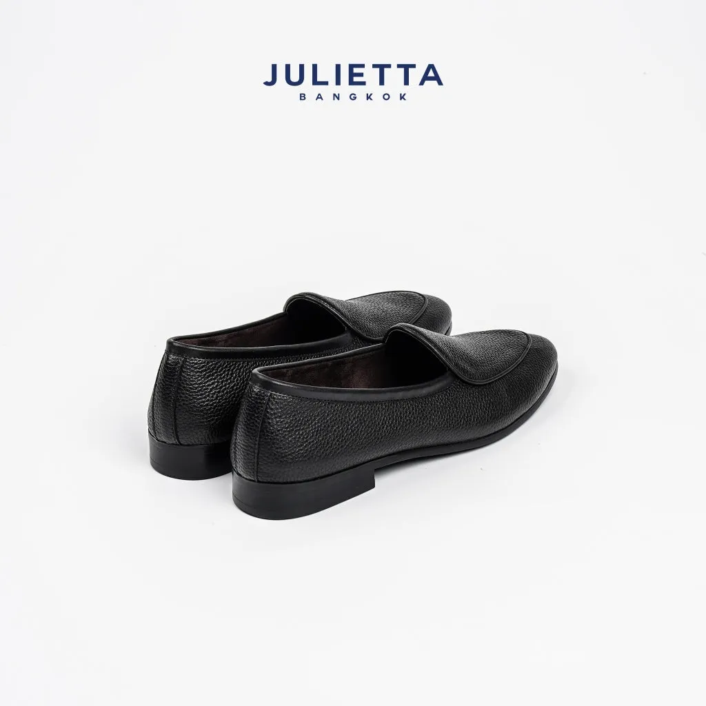 JULIETTA - Belgian Loafer Calfskin : Black (Unlined)