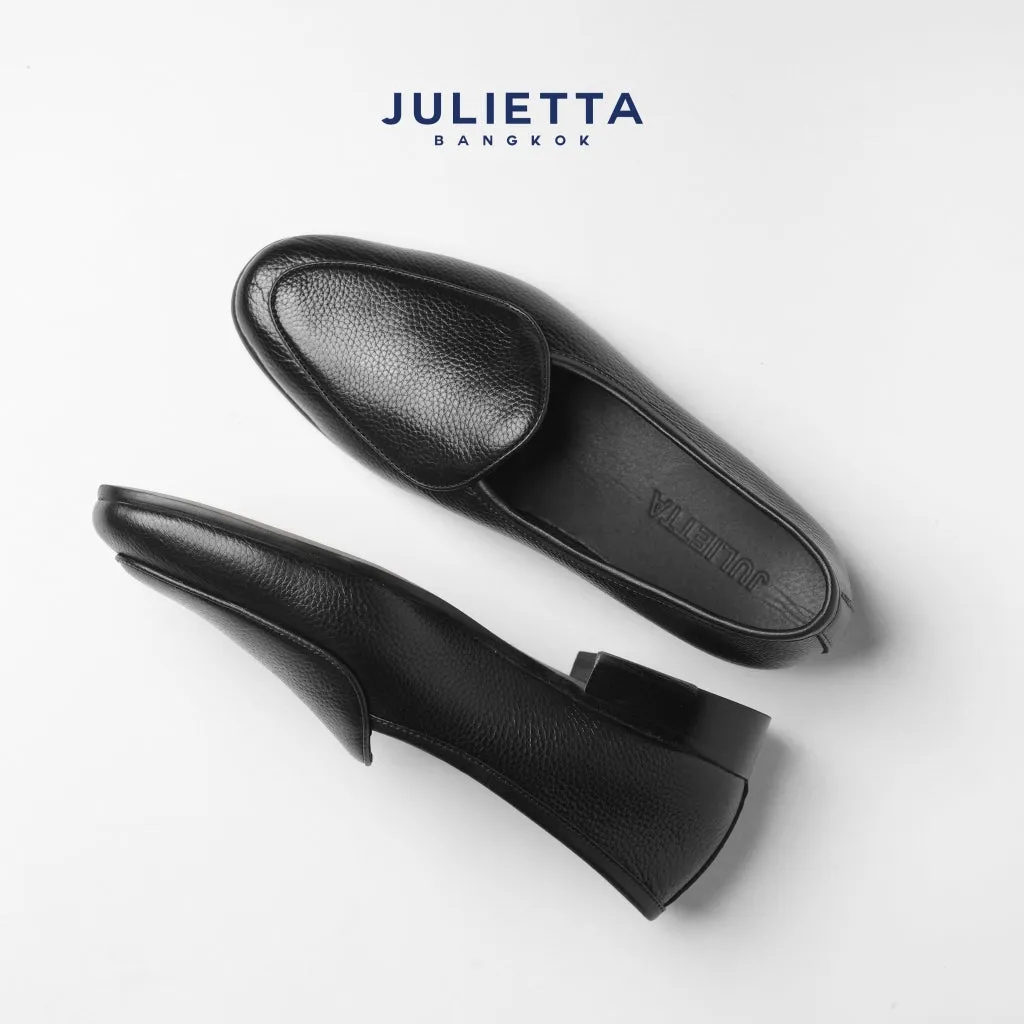 JULIETTA - Belgian Loafer Calfskin : Black (Unlined)