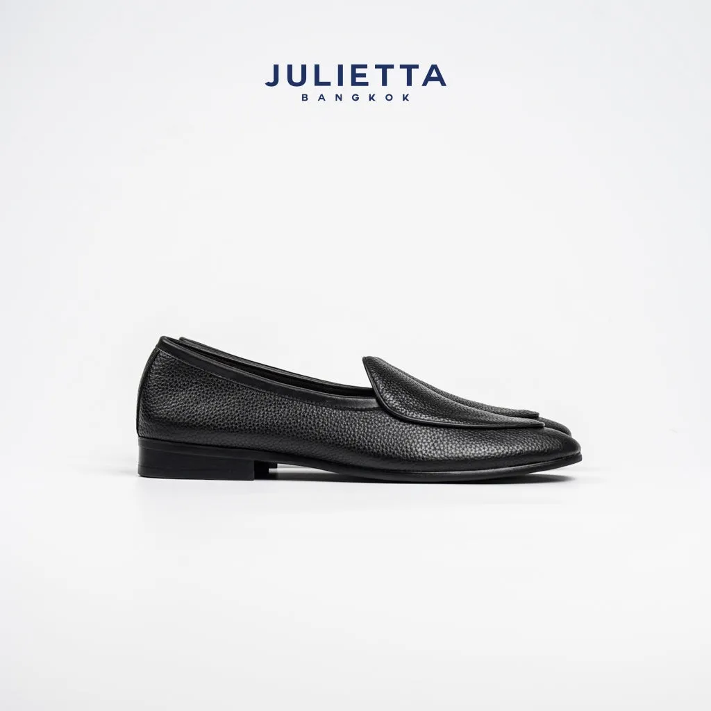 JULIETTA - Belgian Loafer Calfskin : Black (Unlined)