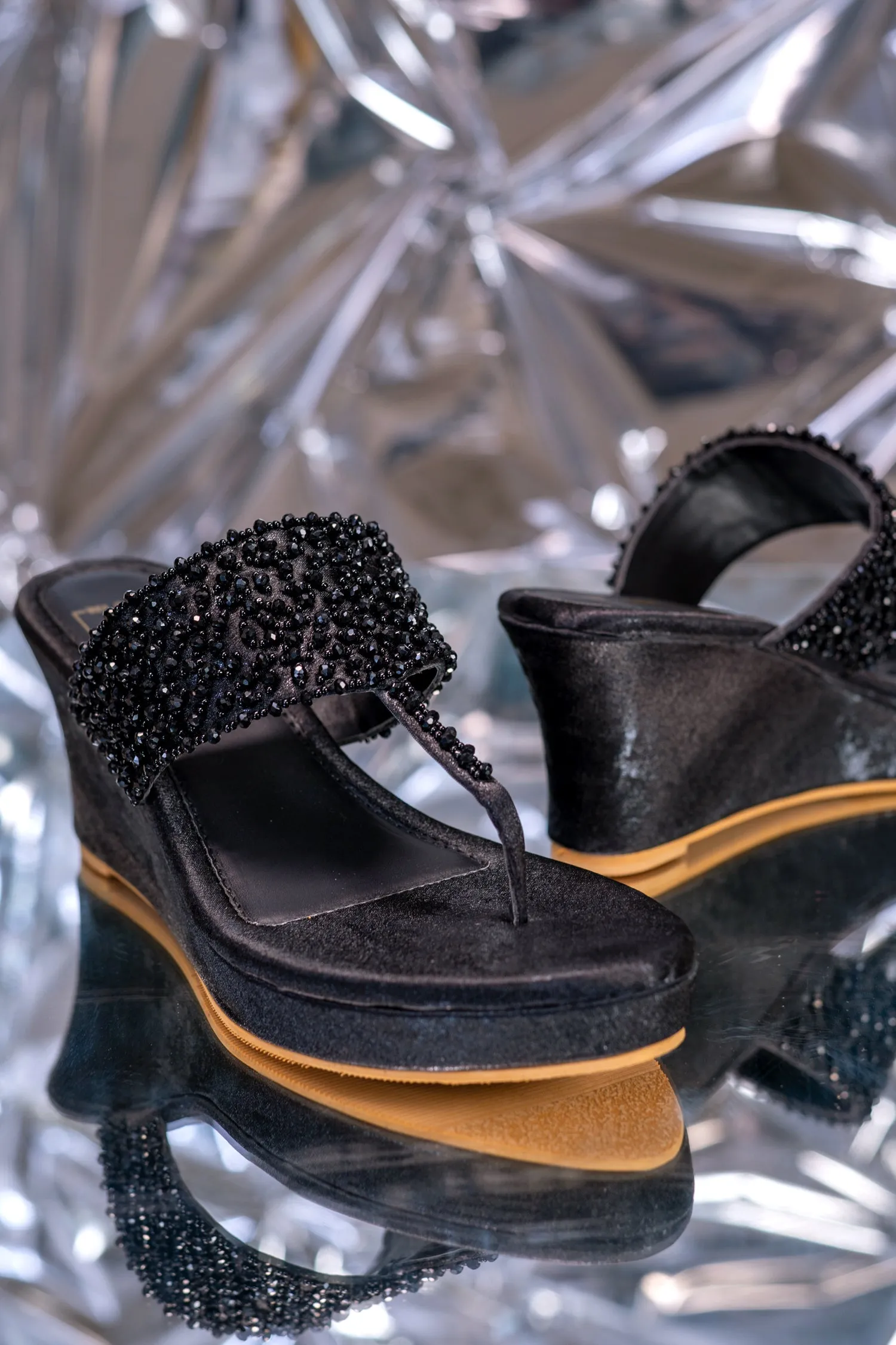 Kyra Black Wedges
