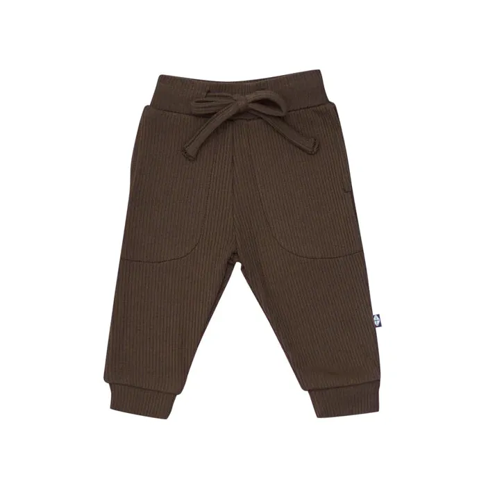 Kyte Baby - Ribbed Jogger Pants - Espresso