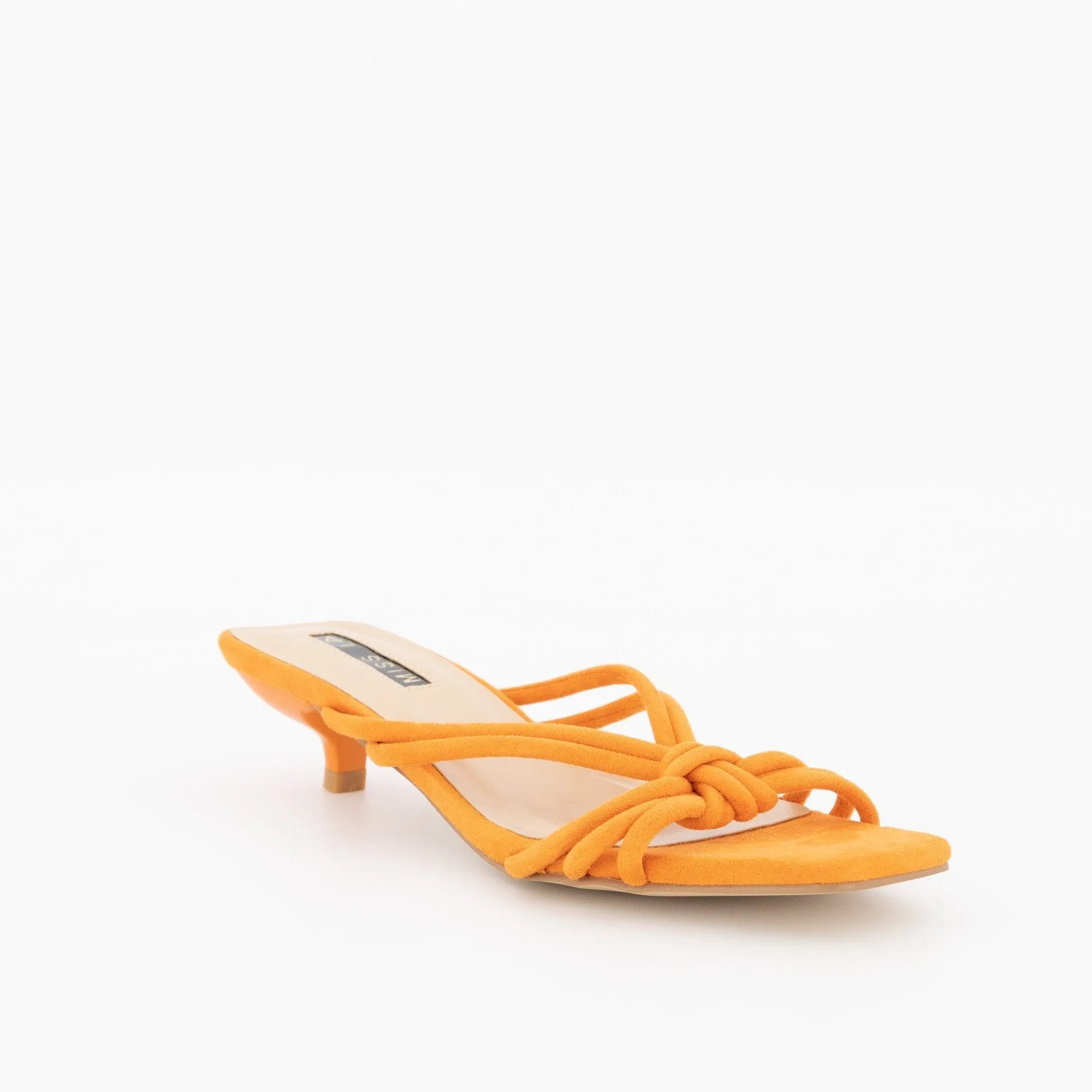 Ladies Strappy Kitten Heel - Tumeric