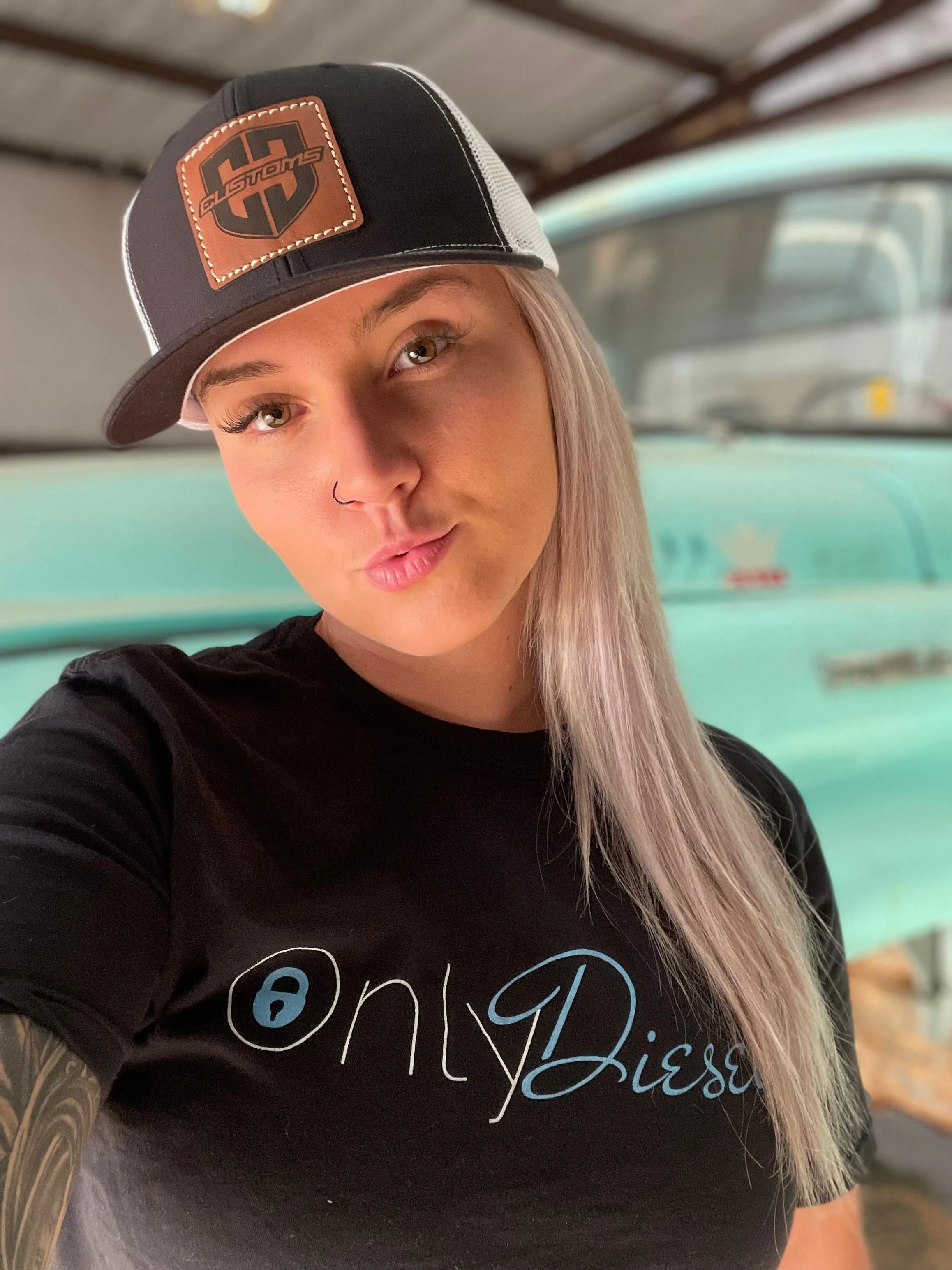 Leather Patch Hats Curved Brim