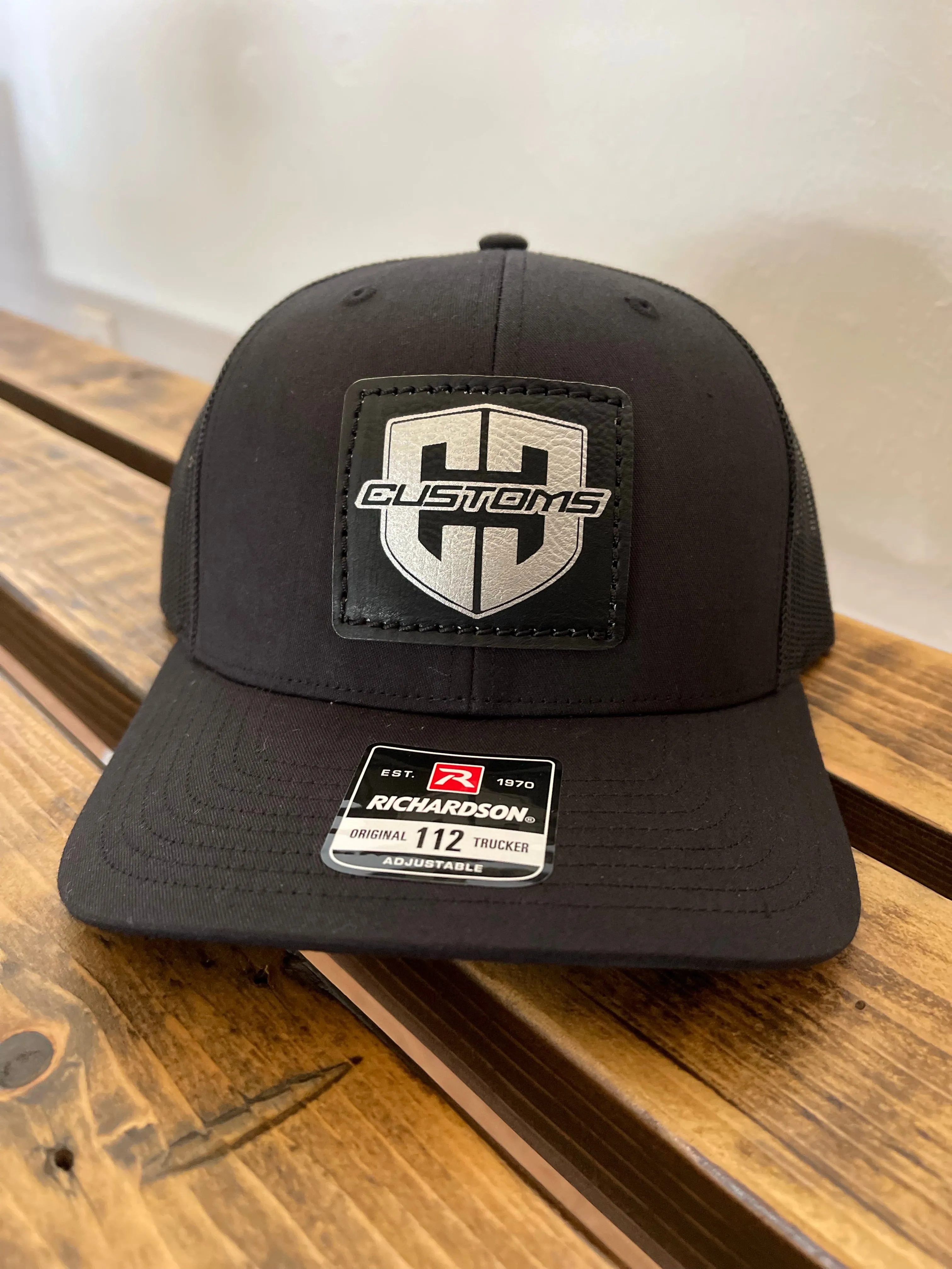 Leather Patch Hats Curved Brim