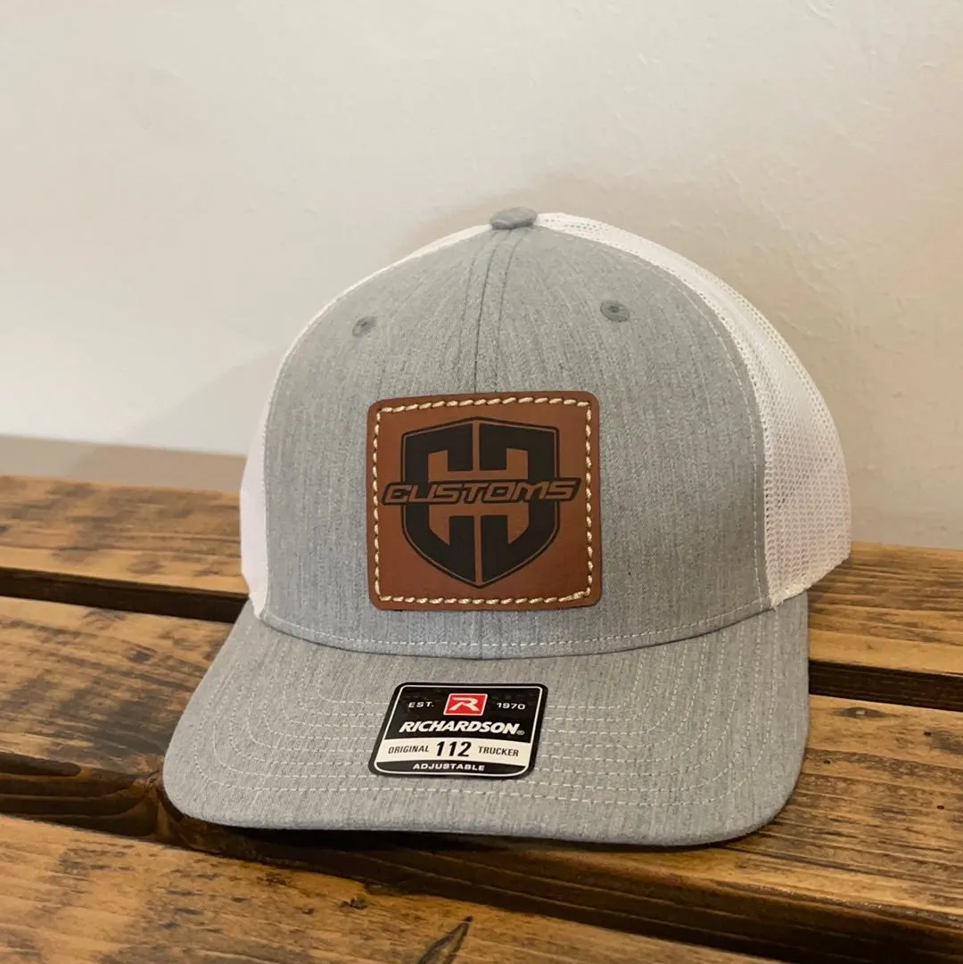 Leather Patch Hats Curved Brim