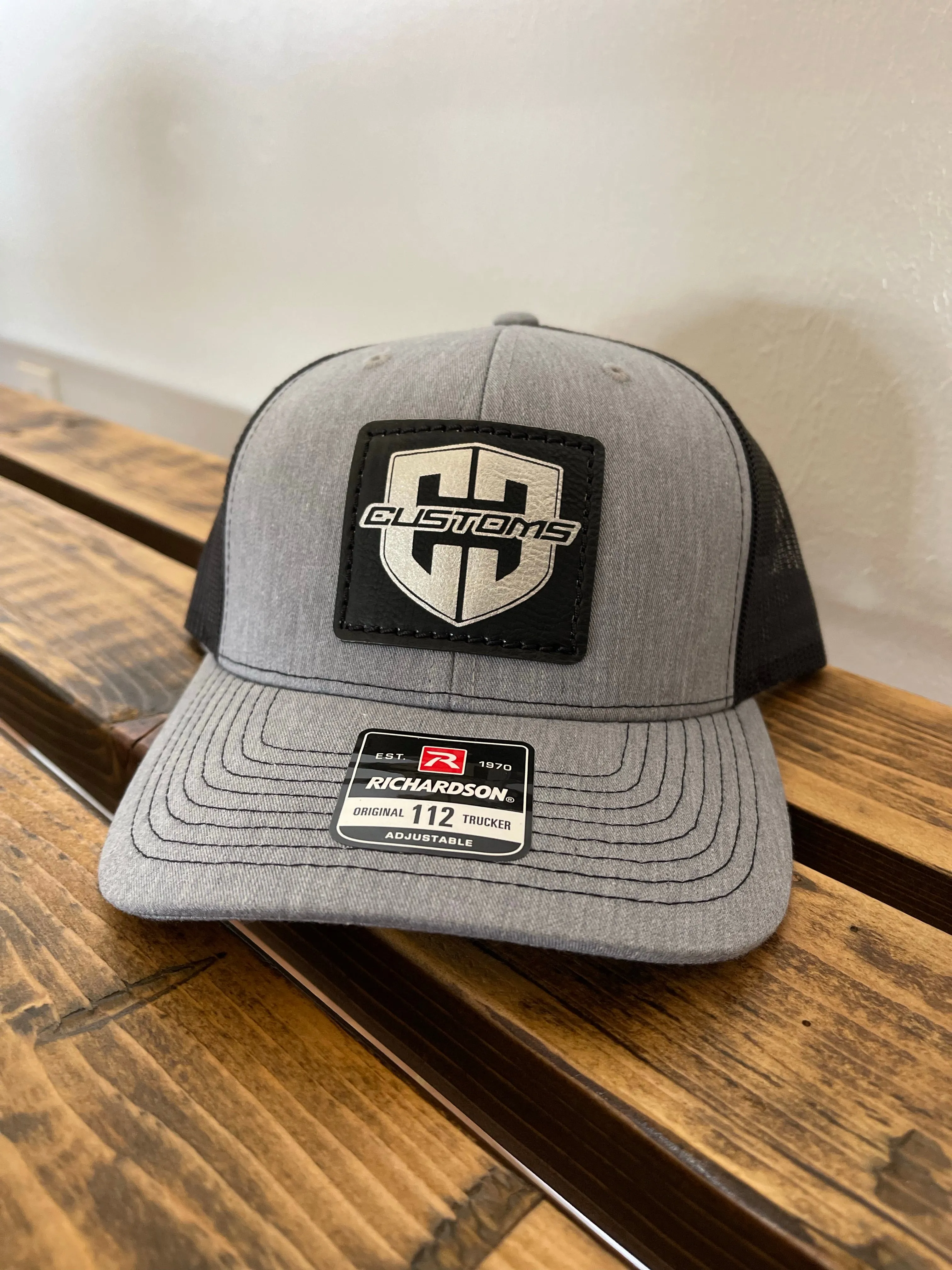 Leather Patch Hats Curved Brim