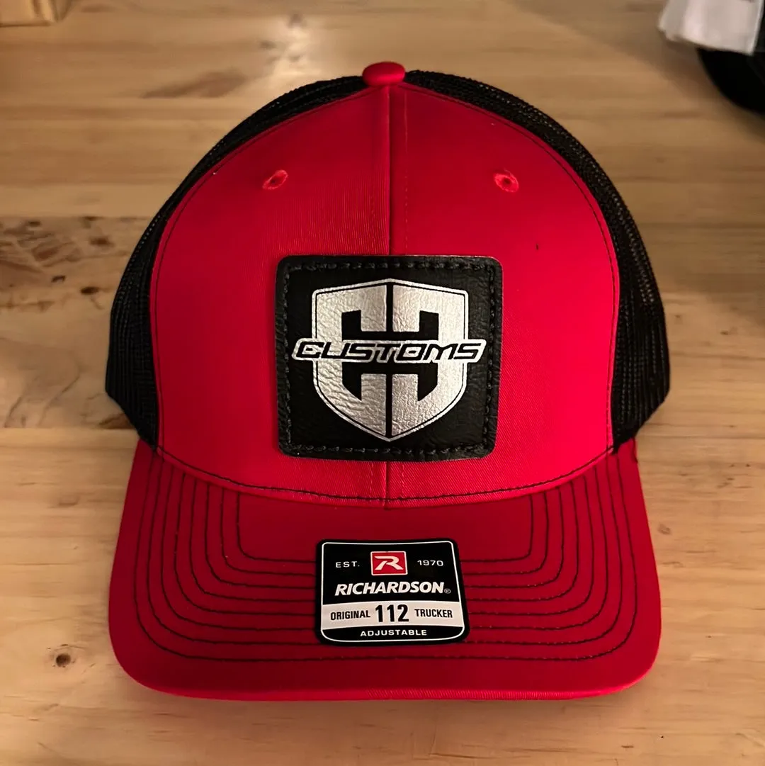 Leather Patch Hats Curved Brim