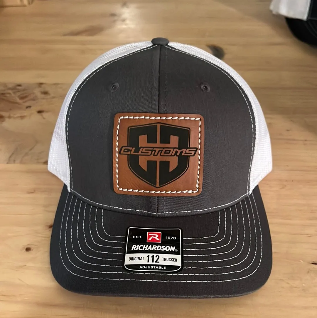 Leather Patch Hats Curved Brim