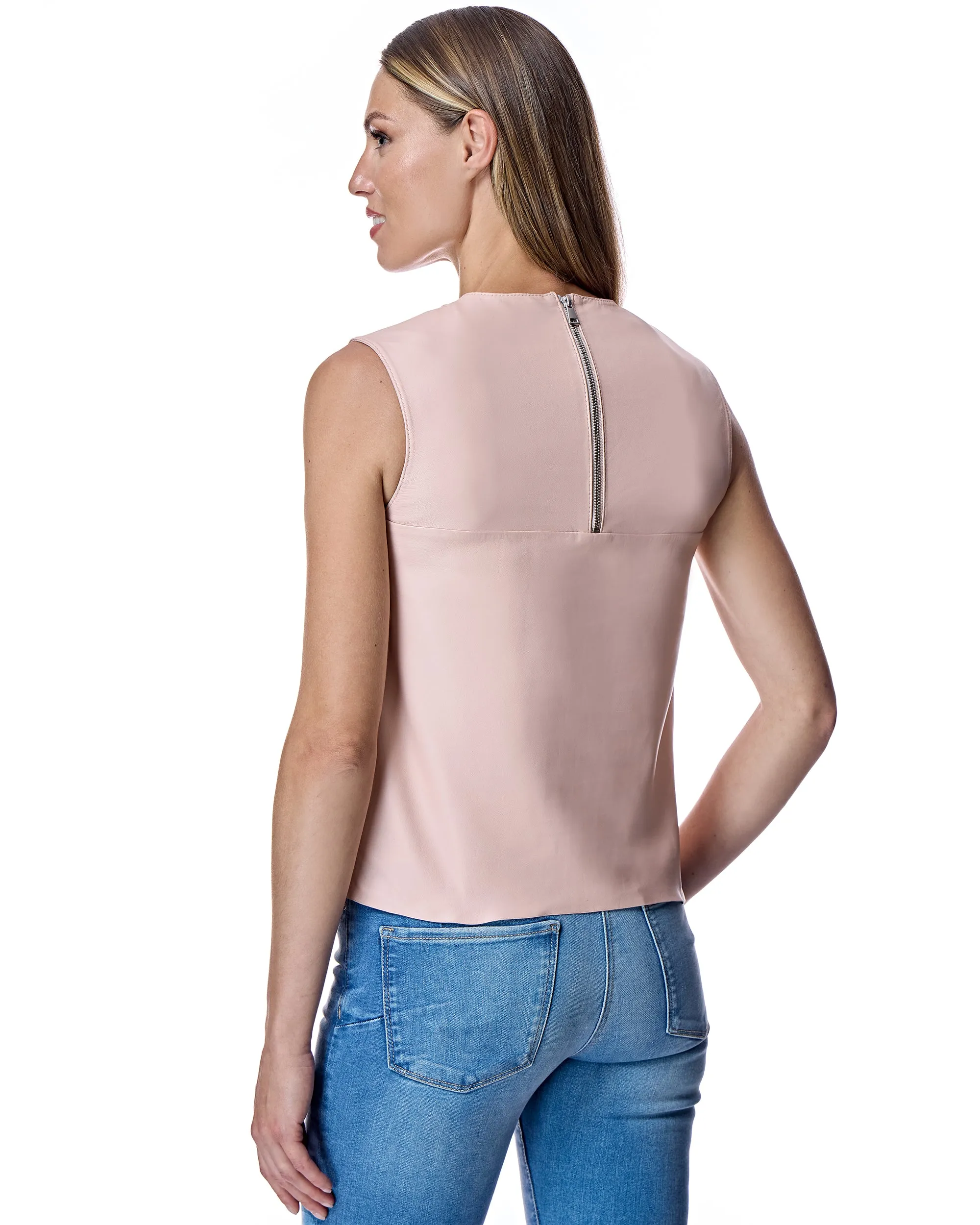 Leather Sleeveless Shirt