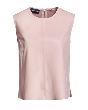 Leather Sleeveless Shirt