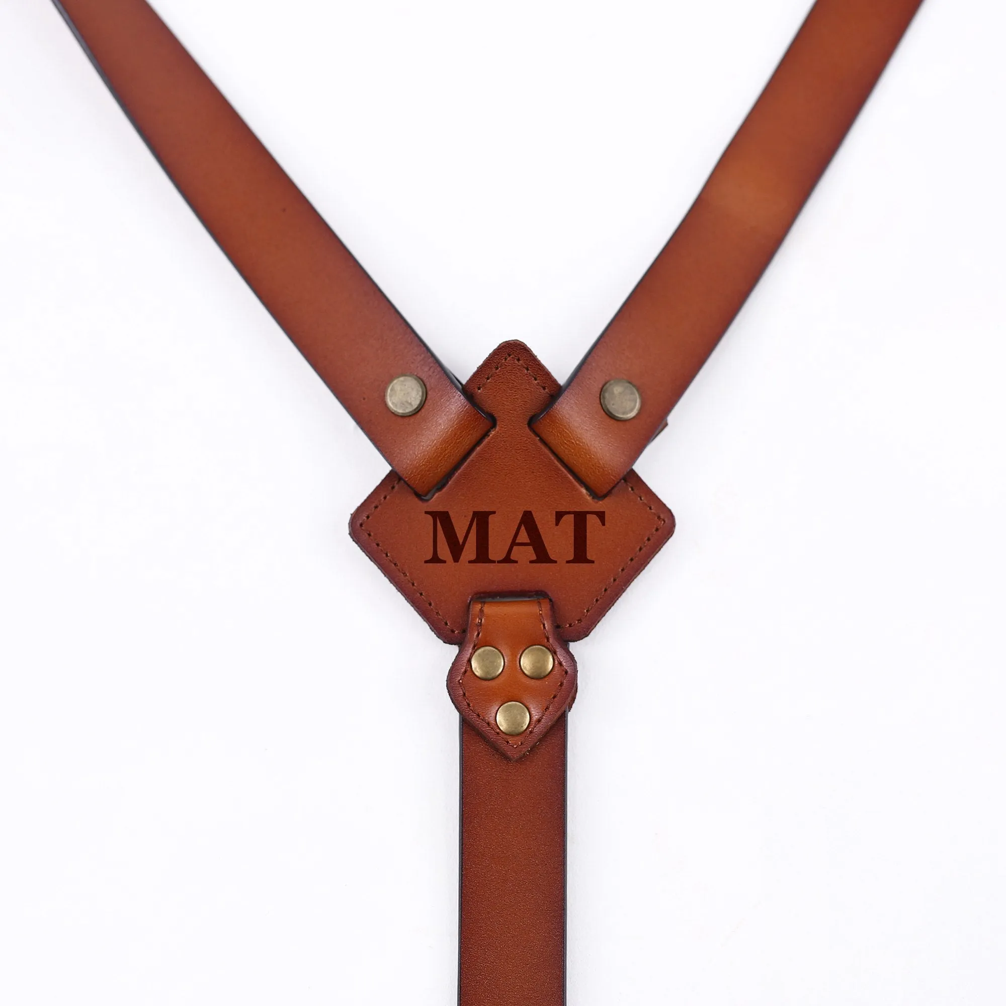 Leather Suspenders For Men Adjustable Brown Genuine Leather Suspenders Groomsmen Gifts for Wedding