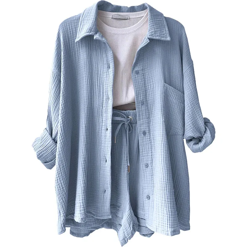 Lila - Casual Shirts & Shorts Set