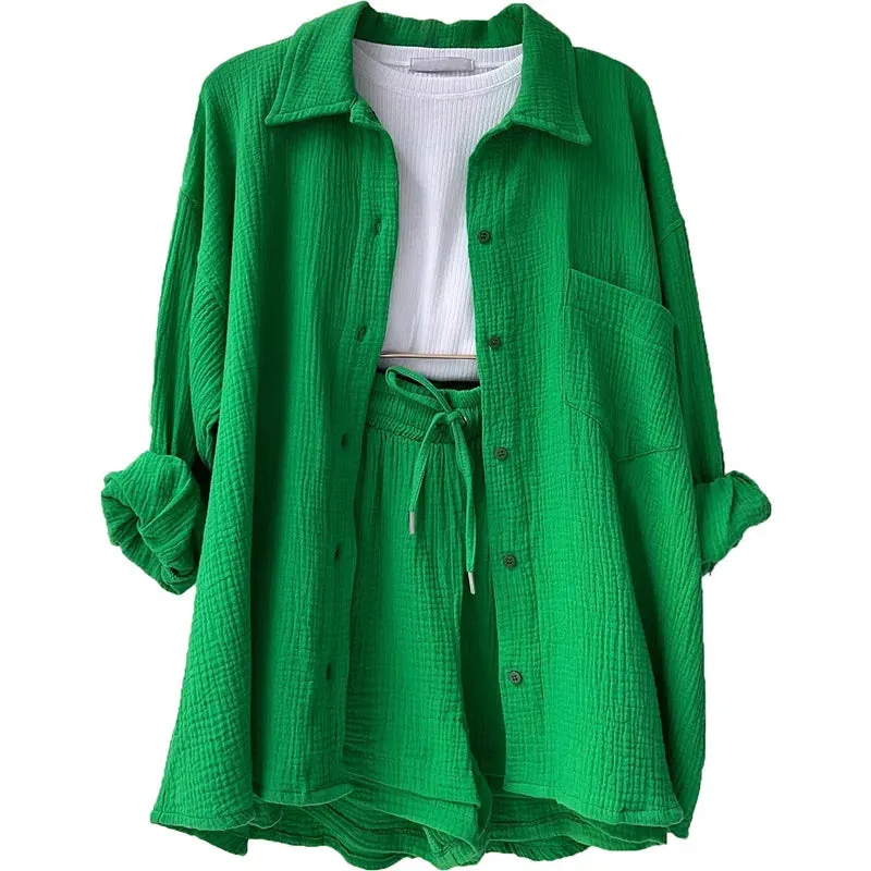 Lila - Casual Shirts & Shorts Set