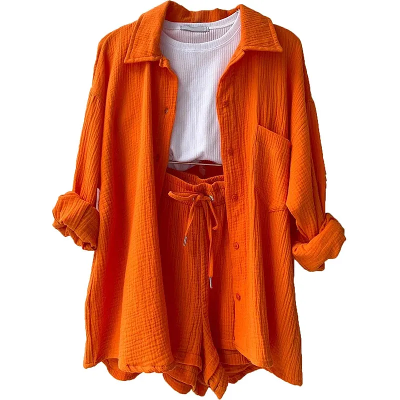Lila - Casual Shirts & Shorts Set