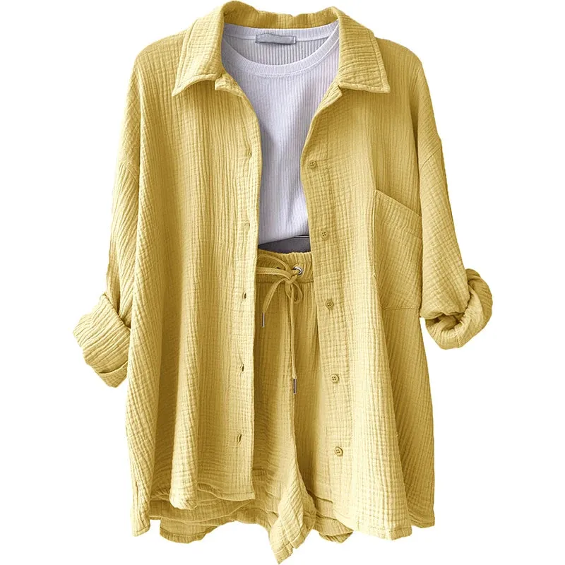 Lila - Casual Shirts & Shorts Set