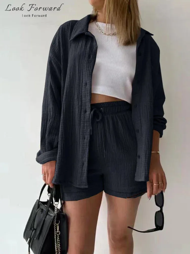 Lila - Casual Shirts & Shorts Set