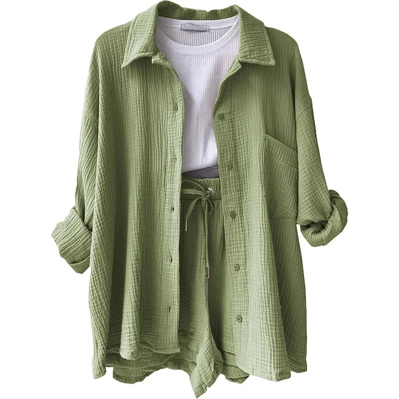 Lila - Casual Shirts & Shorts Set