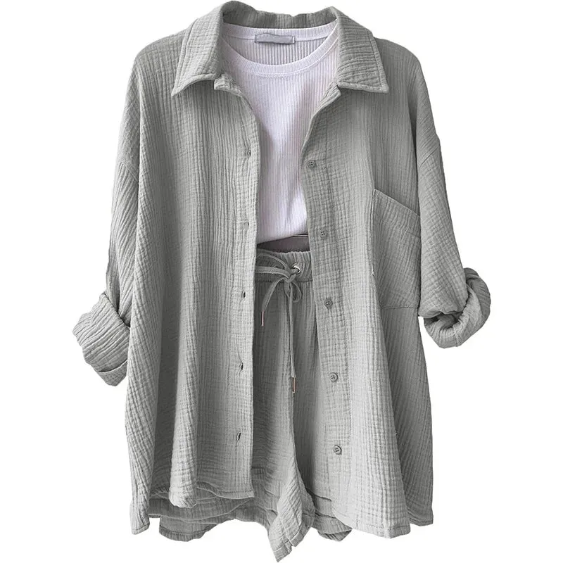 Lila - Casual Shirts & Shorts Set