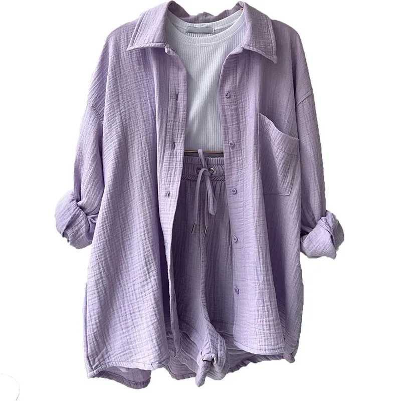 Lila - Casual Shirts & Shorts Set