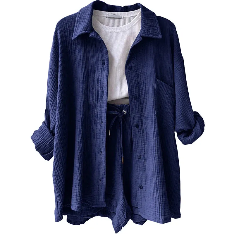 Lila - Casual Shirts & Shorts Set