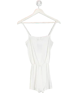 Lioness White Strappy Cami Unitard UK S