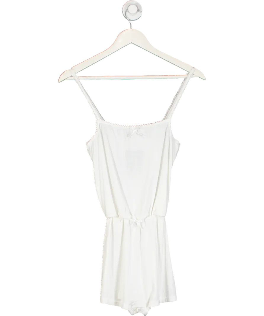 Lioness White Strappy Cami Unitard UK S