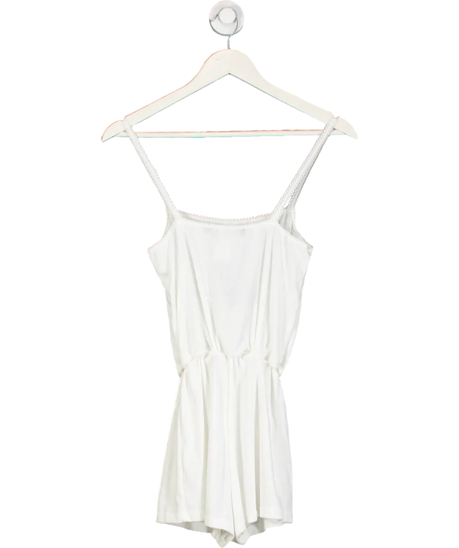 Lioness White Strappy Cami Unitard UK S