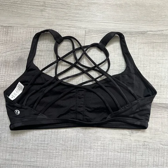 LULULEMON Free To Be Bra Wild Incognito Camo Multi Black Grey Size 10